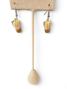 Caramel Swirl Milkshake Dangle Earrings